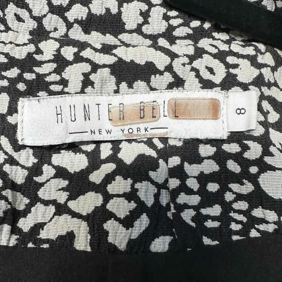 Hunter Bell Casper Black & White Button Closure Blazer Jacket Size 8 Medium M - Picture 7 of 11